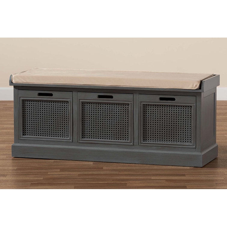 iHome Studio Upholstered Shelves Storage Bench Wayfair